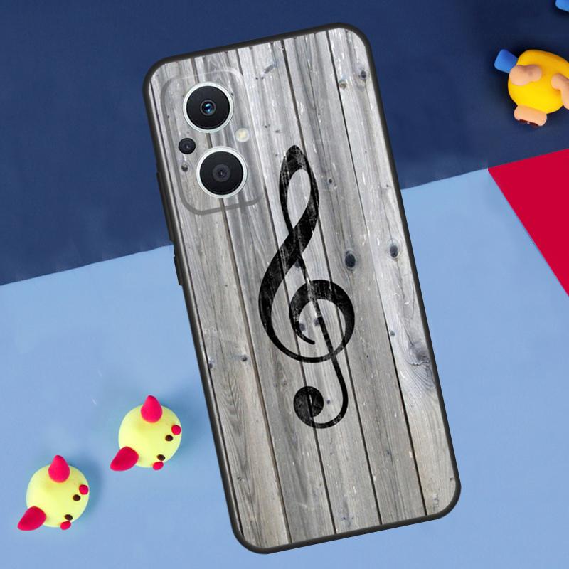 Musical Notes Violin Classical Music For OPPO Reno 12F 13F 14F 11F 10 11 12 13 14 Pro 8T 7 8 Lite OPPO Find X9 X8 X6 X5 Pro Case