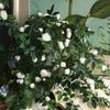 Simulated Flower Realistic Rose Long-lasting Hanging Artificial Faux Silk Flower Home Wedding Decor