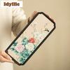Peony Rectangular Tea Tray Afternoon Tea Dessert Plate Coffee Storage Board Trays Provide For Hospitality Dishes For Serving Tea