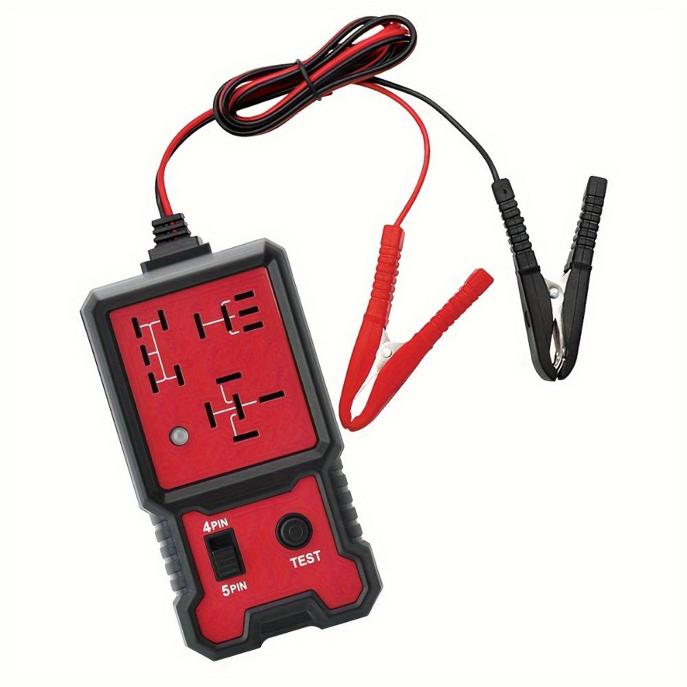 12V Automotive Relay Tester - Durable Automotive Test Tool with Battery Clip for 4- and 5-pin Relays, Automotive