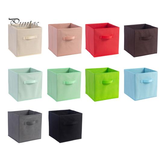 Foldable Storage Box with Reinforced Handle Large Capacity Collapsible Clothes Basket Multi-Functional Organizer