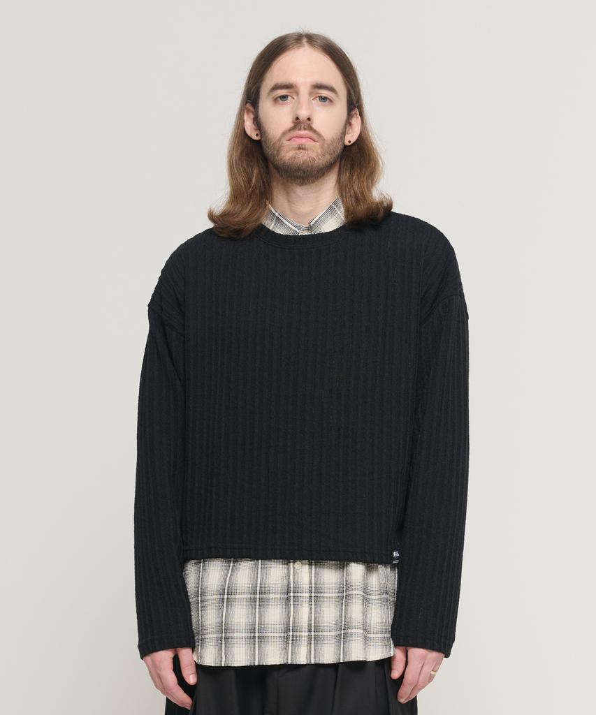 CARGOBROS Cb Ribbed Round Cropped Over-The-Knit (Black)