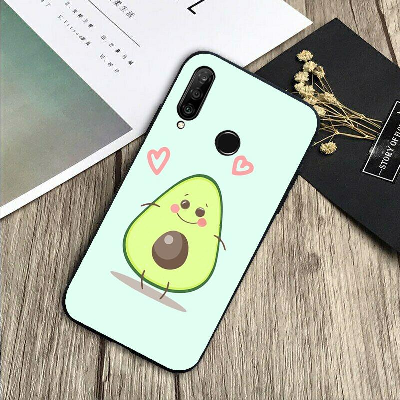 Cute Cartoon Avocado Fitness For Huawei Nova 8i 11i 12i 12s 9 10 SE Y60 Y70 Y90 Y72 Y73 Y61 Y91 P60 Pro P30 P40 Lite Case