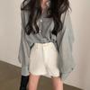 Spot Size Has Been Updated Chic New Summer Thin Lapel Long-sleeved Shirt Loose Lazy Sunscreen Air Conditioner Shirt