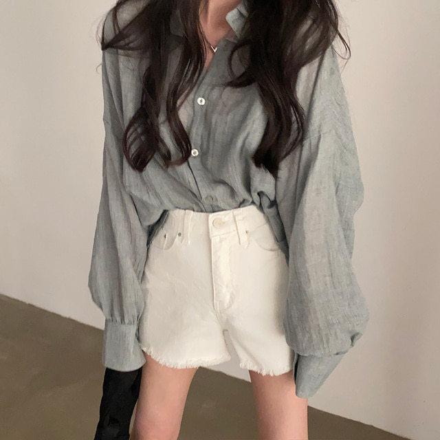 Spot Size Has Been Updated Chic New Summer Thin Lapel Long-sleeved Shirt Loose Lazy Sunscreen Air Conditioner Shirt