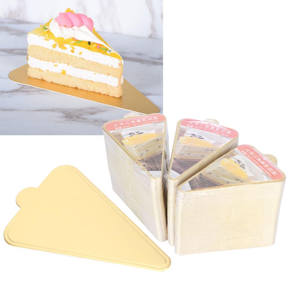 300pcs Triangular Mousse Cake Boards Cupcake Base Dessert Display Tray Cardboard Decoration Tools