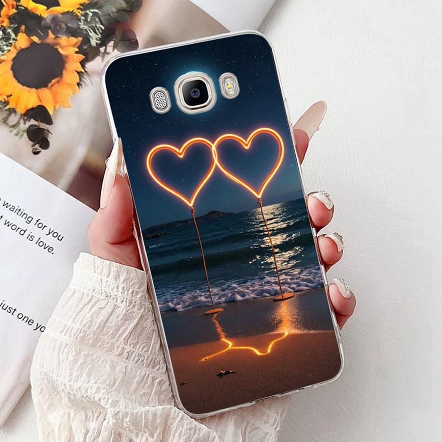 For Samsung J3 J5 J7 2016 Phone Case Back Cover Cute flower Painted TPU Cases For Samsung GalaxyJ5 2016 J510F Soft Fundas