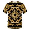 Summer Fashion New Yellow Crown Printed Men's T-shirt Street Harajuku Comfortable Plus Size Round Neck Short Sleeve Top
