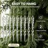 Winter Holiday Background Scene Decor 12Pcs Colorful Spiral Icicle Ornaments, Acrylic Twisted Ice Bar Hanging And Snow Theme Party for Christmas Tree,