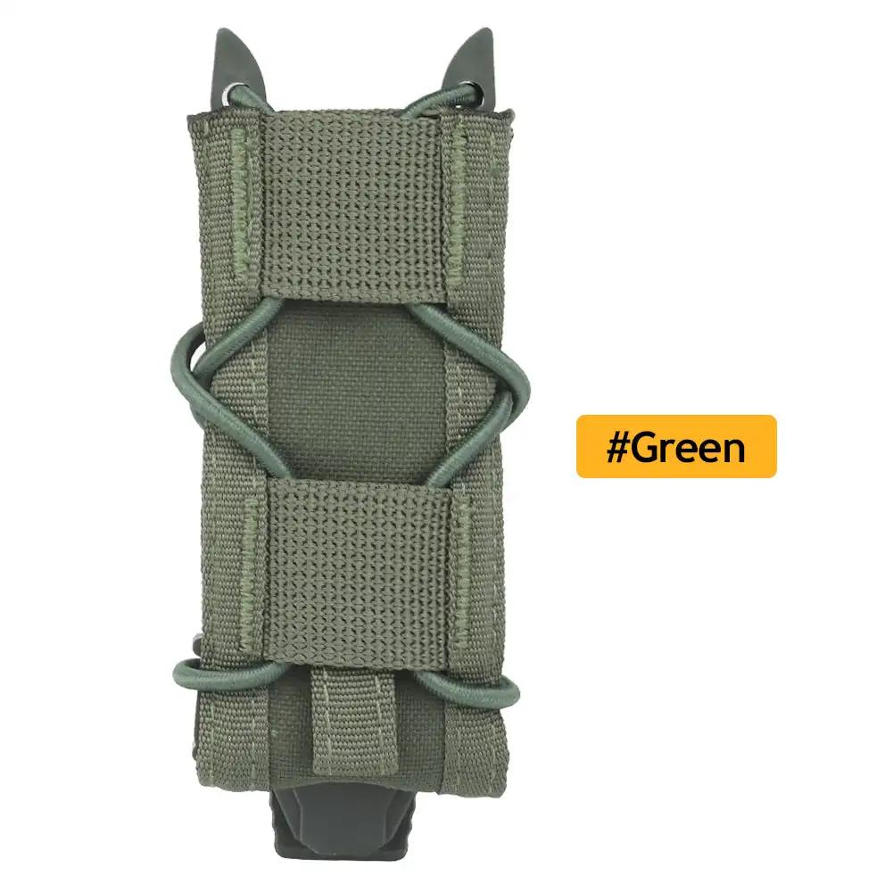9mm Tactical Magazine Pouch Hunting Single Magazine Bag Outdoor Molle Flashlight Pouch Torch Holder Hunting Knife Holster Bag