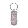 Bling Pill Container Portable Pill Bottle Case Waterproof Travel Medicine Box Crystal Mini Pill Holder Storage With Keychain