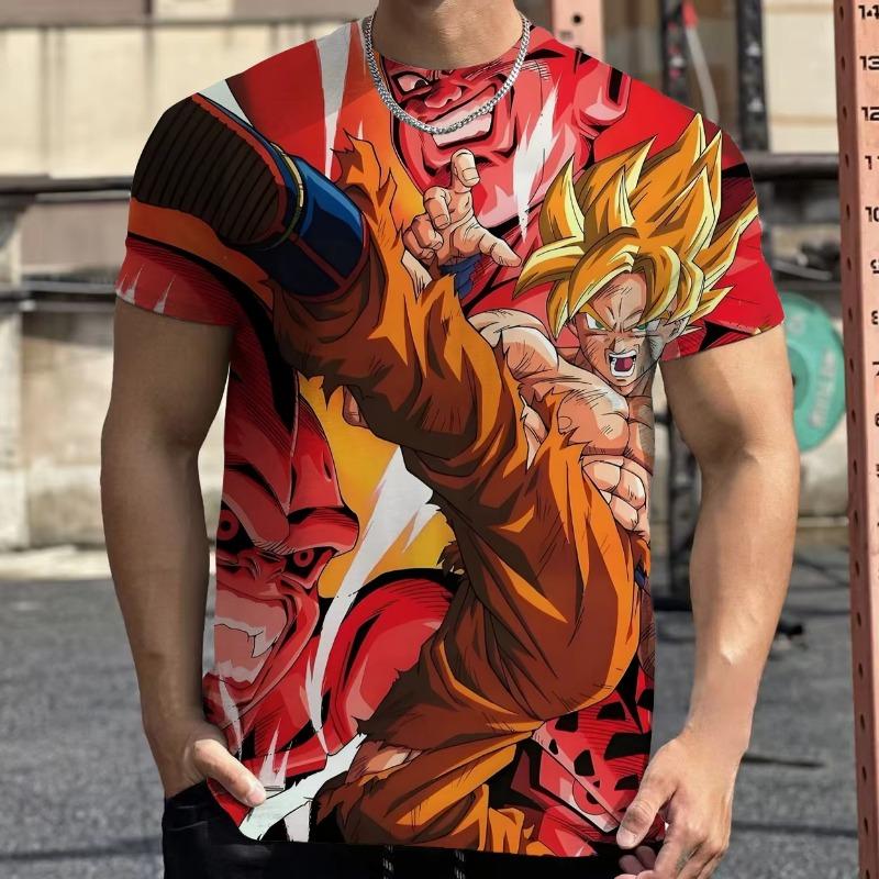 2026 Summer Dragon Ball T Shirt Kids Tops Tee Anime Figures Son Goku Super Saiyan T-shirt Boys T-shirts Children Short Sleeve
