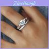 Trendy Alloy Skull Ring For Couples With Eye-catching Two-tone Diamond Accents