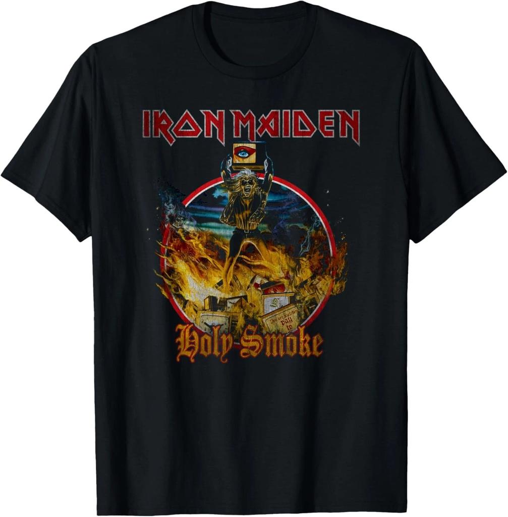 Iron Maiden - Holy Smoke Circle T-Shirt Tops