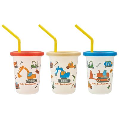 Becher mit Strohhalm, 230 ml, 3-teilig, funktionierendes Auto, hergestellt in Japan, SIH2ST-A
