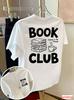 Reading Lover Book Club T-shirt Men Women Loose Casual Short Sleeve Summer Daily Commuting Streetwear Style Fashion Wear
