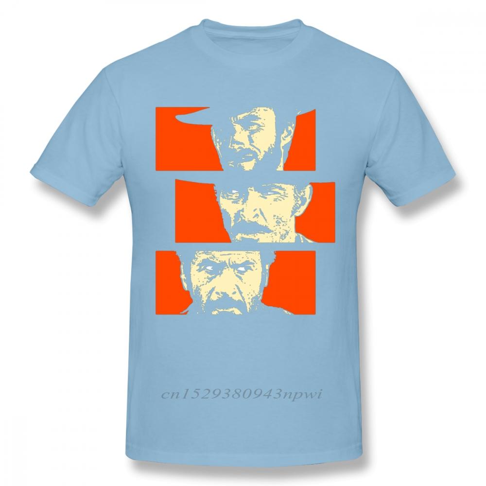 The Good the Bad and Ugly Blondie Angel Eyes Tuco Cowboy T Shirt Male Quality Il buono brutto cattivo Crewneck Tee shirt