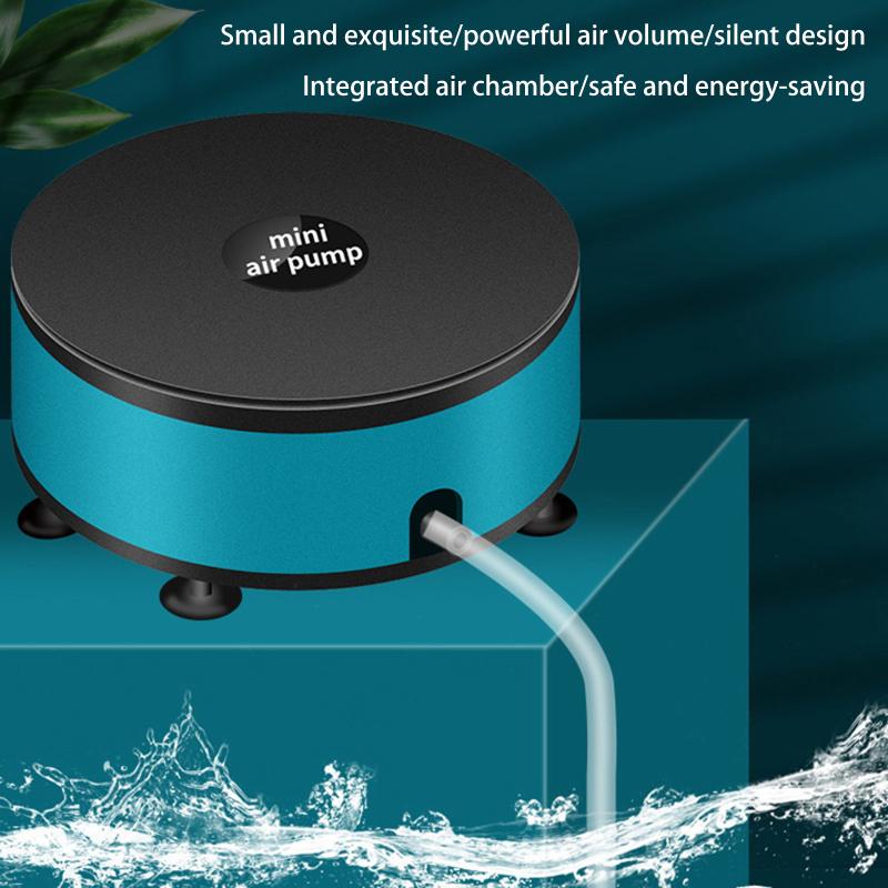 USB Mini Aquarium Oxygen Pump DC5V Quiet Portable Air Pump for Small Fish Tank Betta Bowl Shrimp Tank Aeration