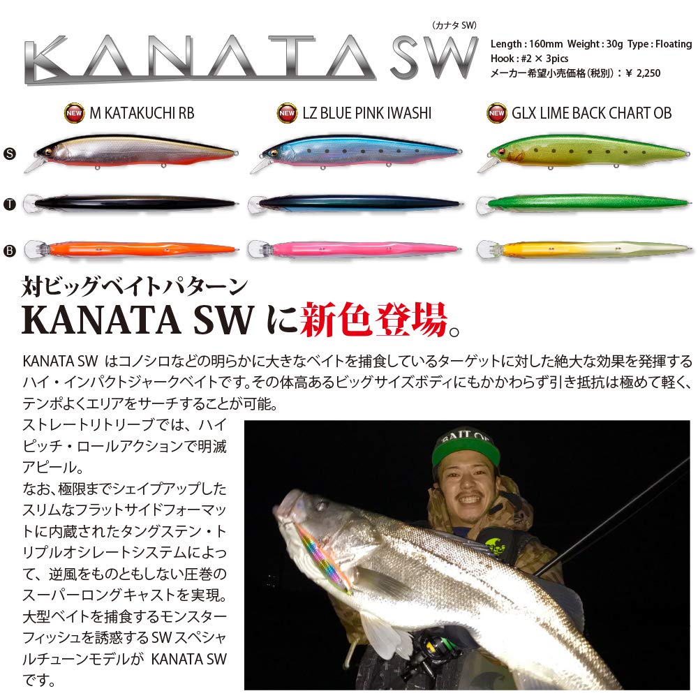Megabass Lure KANATA Ayu SW Ayu LZ Blue Pink Sardine (Kanata SW)