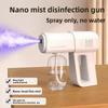 8-Light Blue Light Nano Disinfection Spray Gun Humidifier Mist Alcohol Formaldehyde Removal Handheld Electric Sprayer for Home