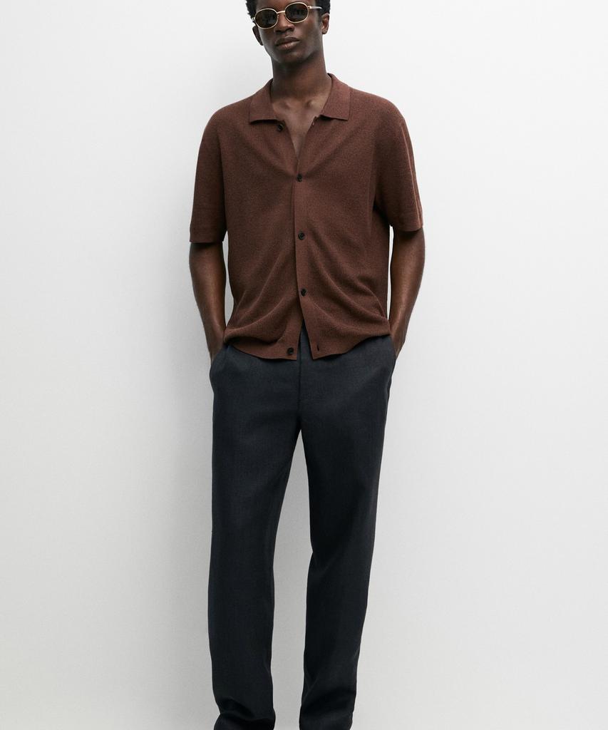 Masimodutti 100% Linen Elastic Pants