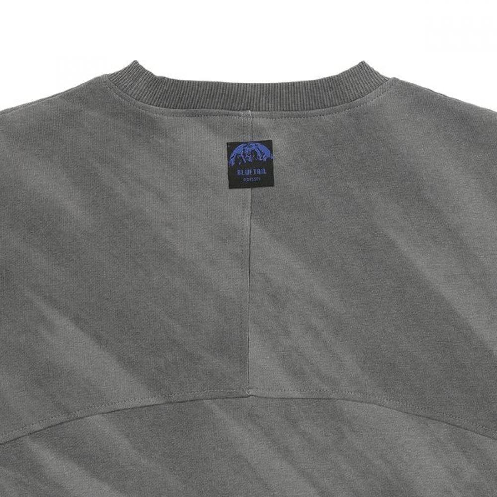Bluetail Charcoal Grey Oversized Sweatshirt Aaa1ts01cg