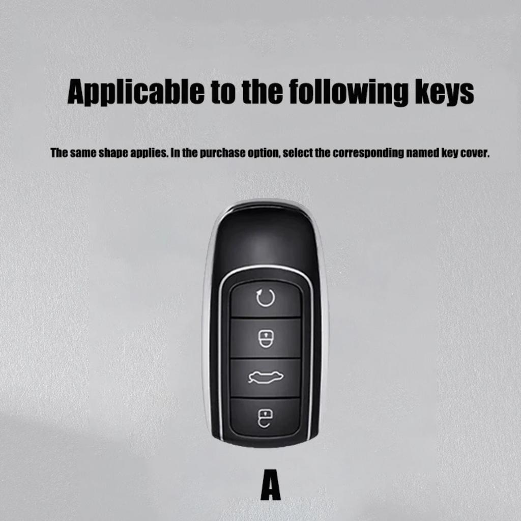 Leather Car Key Case Cover For Chery Omoda C5 E5 C9 Omoda 5 9 Ev Phev Protector Key Cover Keychain Car Accessories