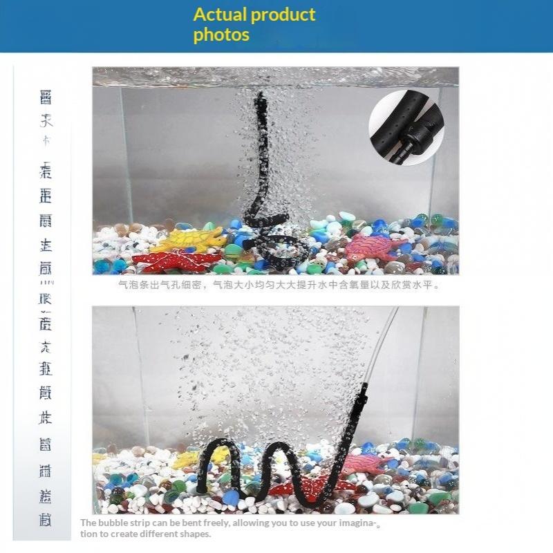 Bendable Aquarium Air Bubble Strip Uniform Tiny Bubble Output For Fish Tank Oxygen Supply And Landscape Decoration