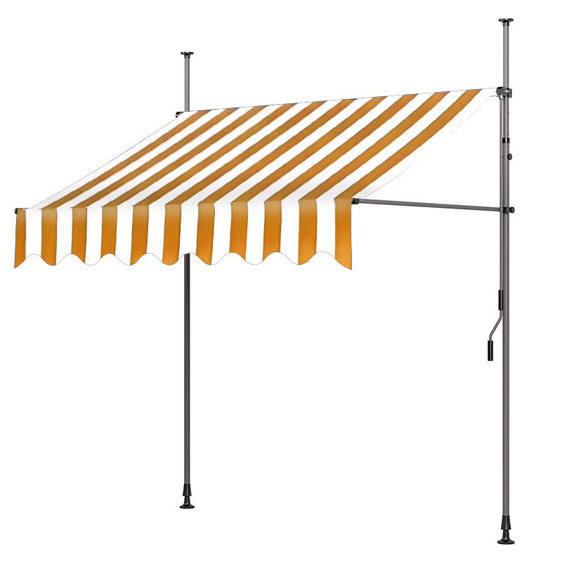 Portable Hand-Crank Sun Shade Tent for Outdoor, Courtyard, Shopfront, Terrace, and Balcony