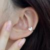 925 Silver Piercing Ring, Gemstone Clip-on, Silver Earrings, Ear Cuff