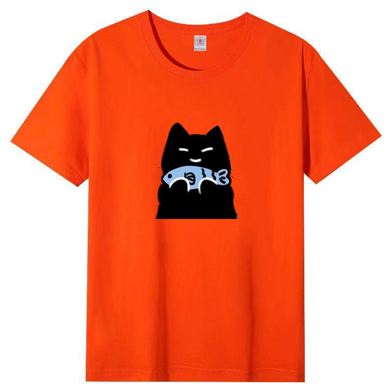 Dámské léto Populární tričko s krátkým rukávem Bavlna Prodyšné Volný top Potištěné tričko Ležérní