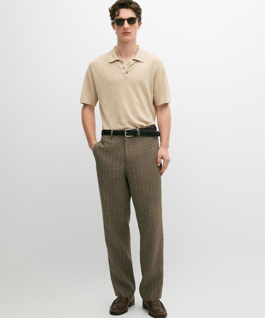 Masimodutti Linen Striped Pants