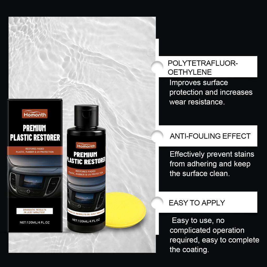 Car Plastic Restorer Back To Black More Gloss Cleaning Maintenance Car Universal Leather and Plastic Repair Polishing Wax Set