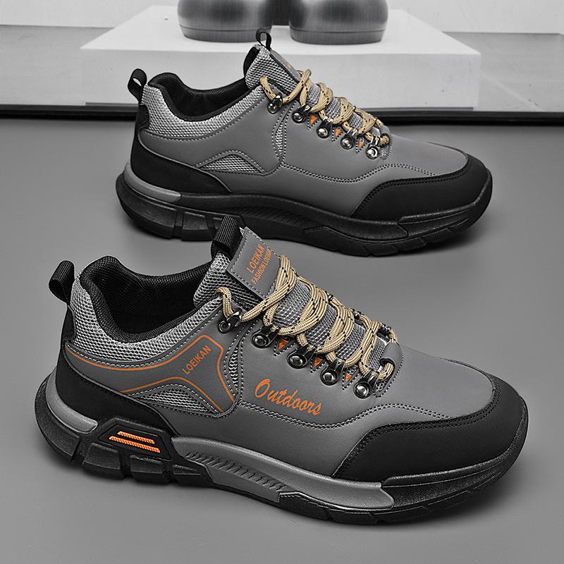 2025 spring new outdoor hiking shoes trendy shoes sports single shoes platform versatile men's shoes tooling casual dad shoes