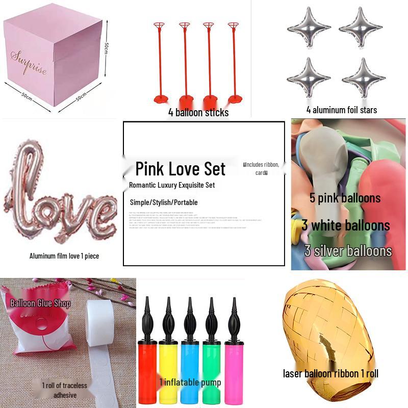 Large Birthday Explosion Balloon Gift Box