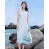Baitu Women's Sleeveless Embroidered Dress