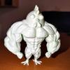 Chicken Statue 3D Desktop Chicken Ornament Muscular Rooster Hen Figurine