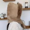 Women's Scarf One-piece Hooded Cute Cycling Thick Warm Plush Hat