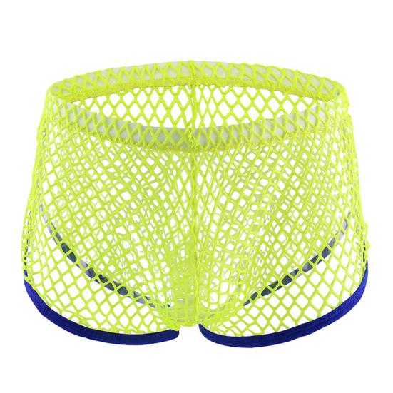 Fashion Sexy Mesh See-through Low Waist Men's Breathable Boxer Briefs Underwear