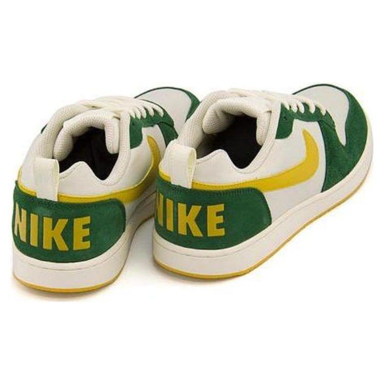 Nike Court Borough Low Premium Non-Slip Durable Low-Top Skate Shoes Men Sneakers White Green Yellow 844881-100