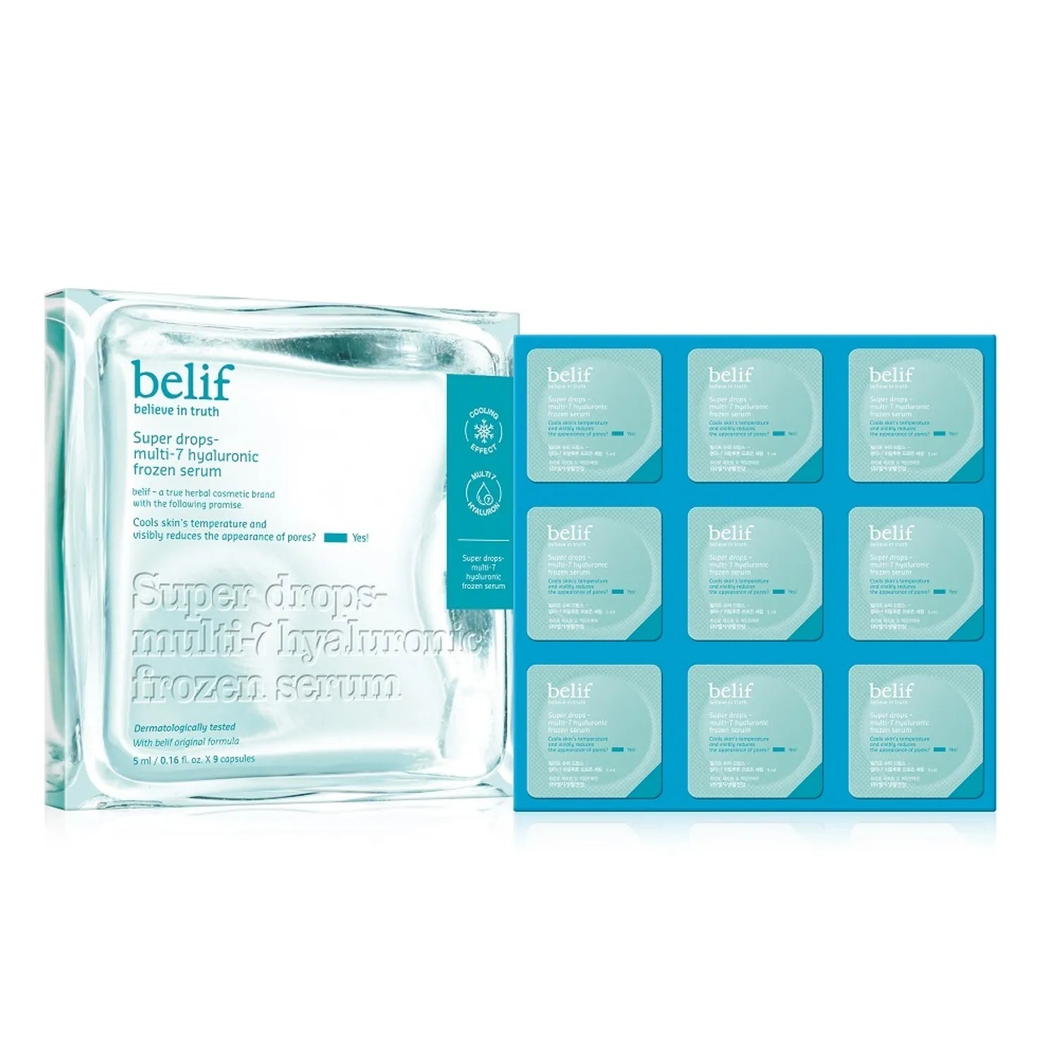 belif Super Drops Multi-7 Hyaluronic Frozen Serum 5ml*9 Capsules 9 Capsules