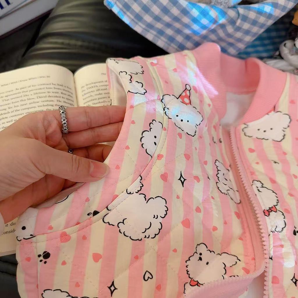 Chaleco de Algodón de Dibujos Animados para Niños - Ropa de Abrigo Cálida Acolchada para Niñas y Niños