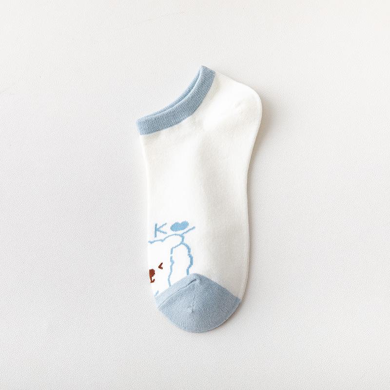 Ladies Summer Thin Lovely Low Top Sweat Absorption Breathable Shallow Mouth Short Tube Boat Socks