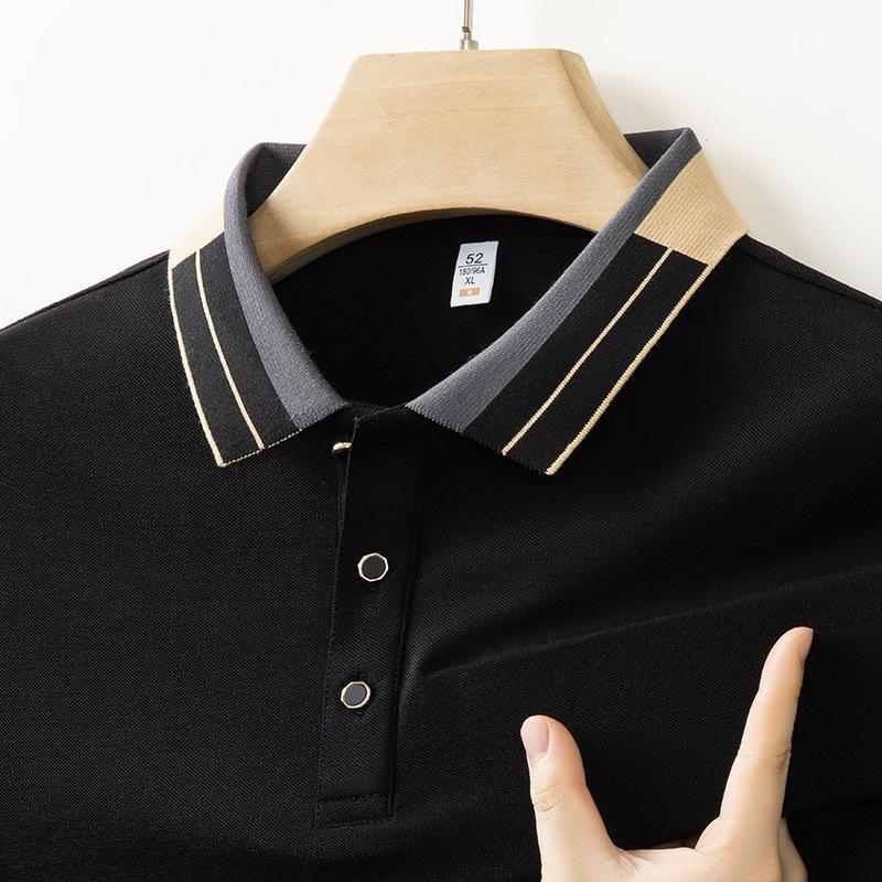 Herren Sommer Kurzarm Poloshirt - Atmungsaktives Colorblock Business Casual T-Shirt mit Umlegekragen