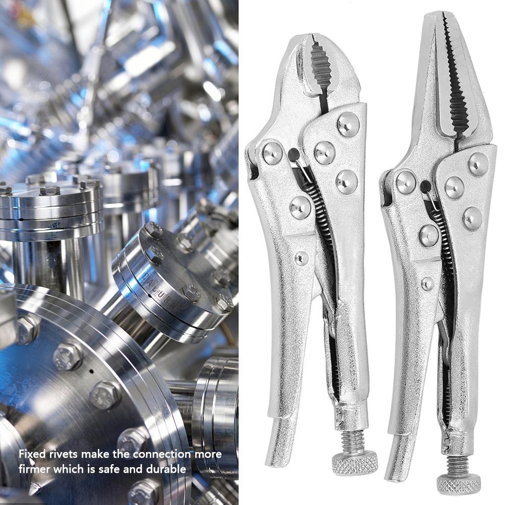 Vice Grip Set Vice G 2Pcs Ground Mouth Straight Jaw Lock   Pliers Locking Pliers Set Hand Tools