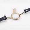 Leather Metal O'ring Tongue Depressor Deep Throat Training Gag  Gags