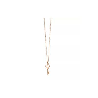 Tiffany Ir Ko. Tiffany Keys kolekcija Ovalus raktas 18K rožinio aukso karoliai Moteriški karoliai 60011534