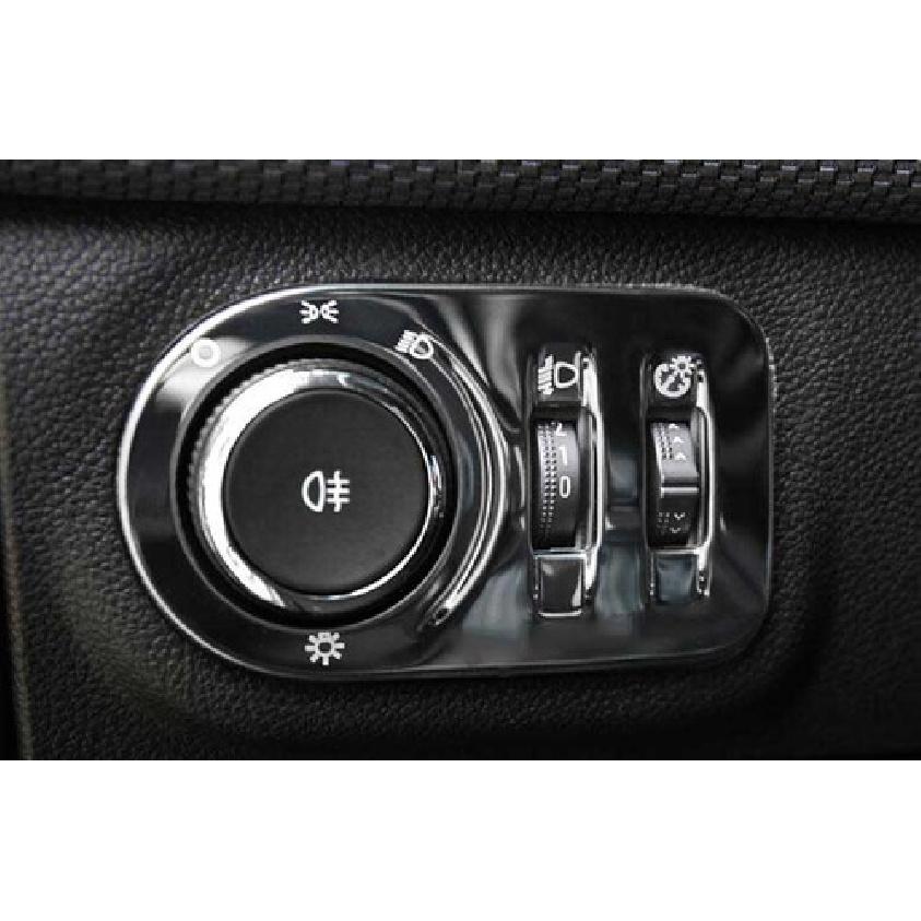 For Chevy Cruze 2016-2019 Glossy Black Headlight Button Control Frame Cover Trim