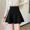2022 High Waist Plus Size Black A-Line Mini Skirt for Women