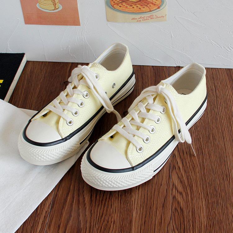 Damen-Segeltuchschuhe, lässig, niedlich, Sneakers, niedrig geschnitten, zum Schnüren, modisch, bequem zum Gehen